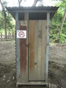 No smoking in the spider outhouse!