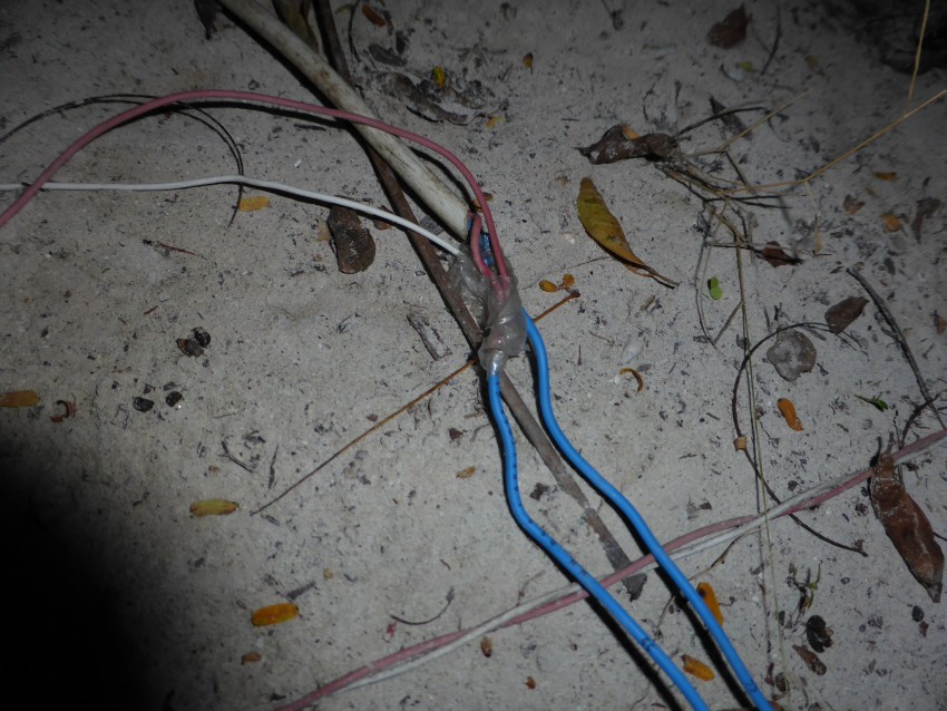 Plastic bag insulated electrical safety. 