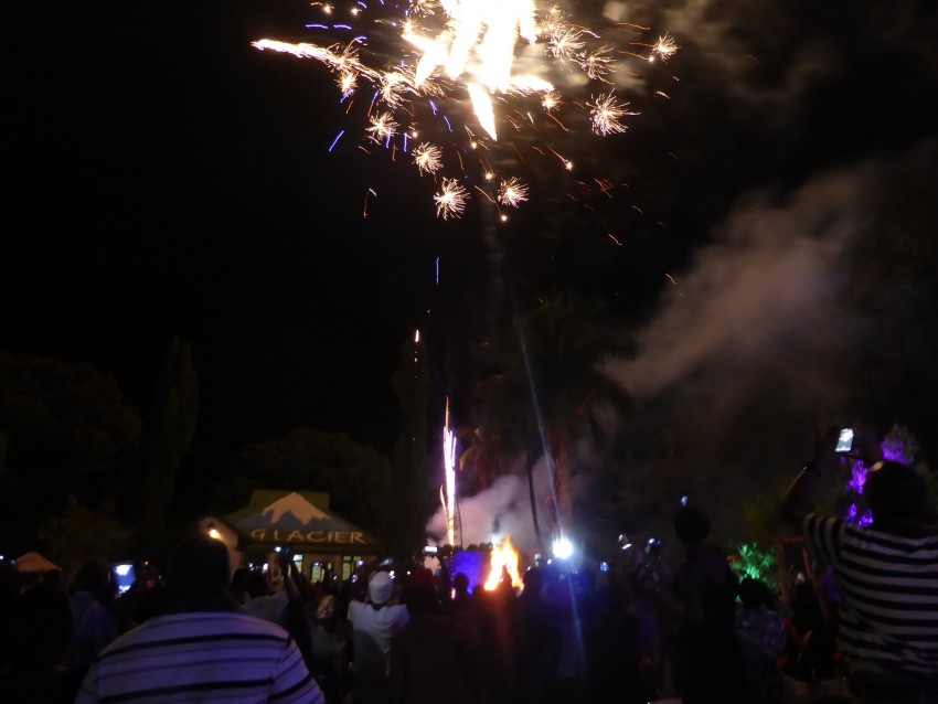 Glacier Sports Bar. Lighting Fireworks.