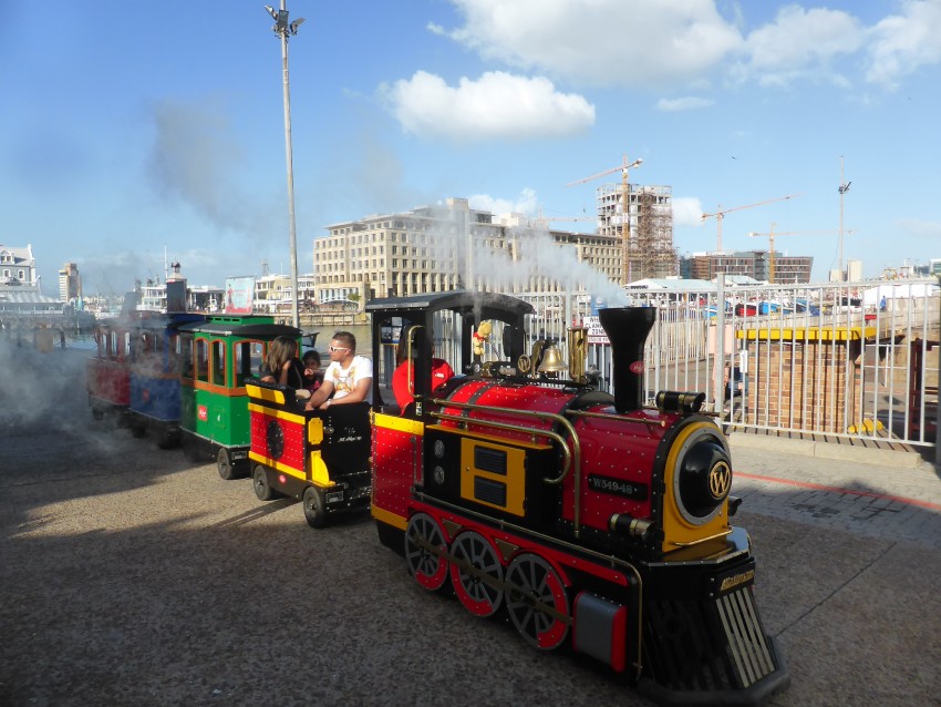 Yea, a train for kids around the Capetown waterfront with fake smoke billowing out. 