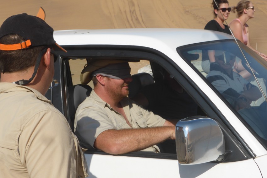 #8 - rough terrain with the driver blindfolded while the passenger guided him (I did this with a gentleman, instructing him. Heavy pressure!).