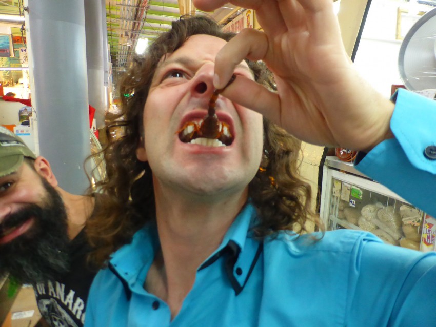 Scorpion Eating in Mexico City