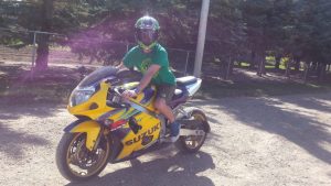 The Crotch Rocket at 212 km/h.