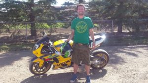 The Crotch Rocket at 212 km/h.