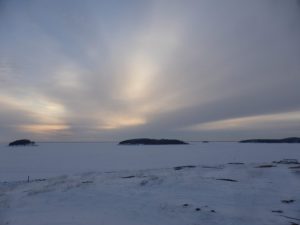 Driving from the Northwest Territories to Alberta.