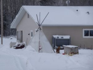 Dog Sledding in Fort Chipewyan, Alberta, Canada.