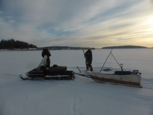 Dog Sledding in Fort Chipewyan, Alberta, Canada.